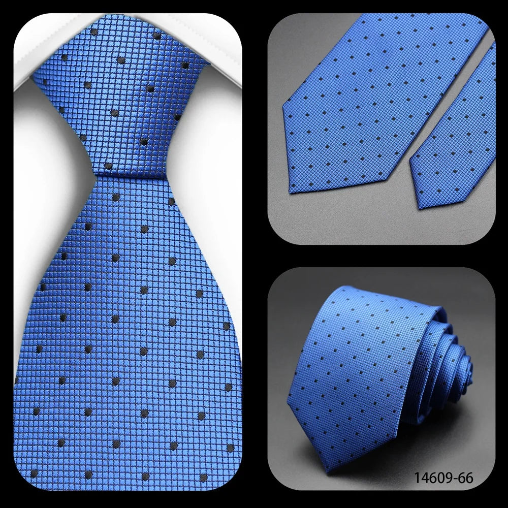 Men’s Classic 7cm Polka Dot Necktie. Luxury Business, Wedding & Formal Dress Tie