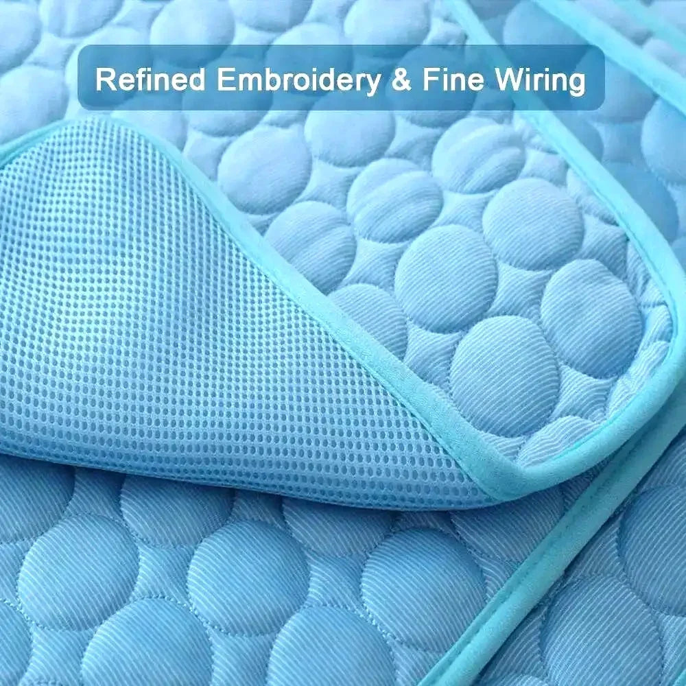 Ice Silk Cooling Dog & Cat Mat | Breathable Summer Cooling Pad for Pets