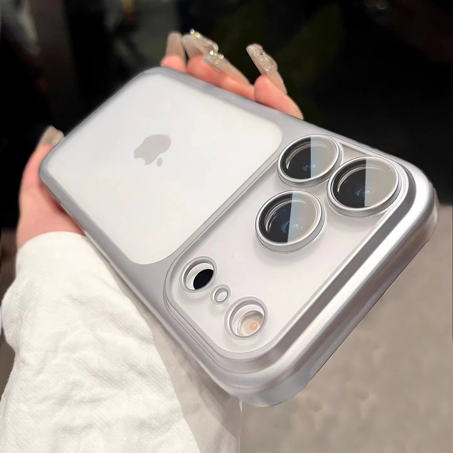 Luxury Clear Matte Phone Case with Camera Protection