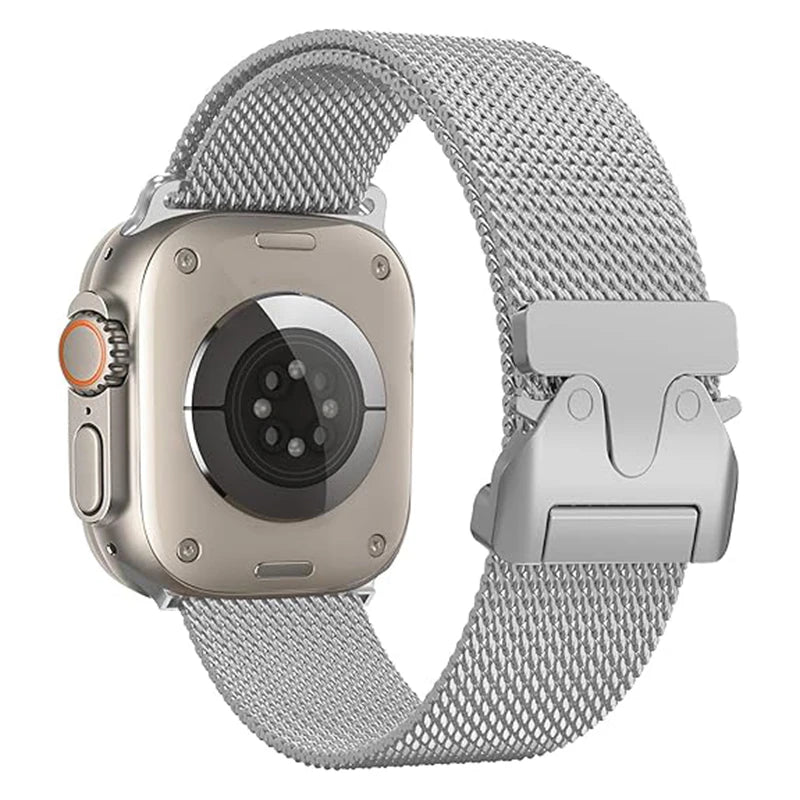 Milanese Magnetic Loop Band for Apple Watch . Stainless Steel Mesh Strap Compatible with 38mm–49mm Models