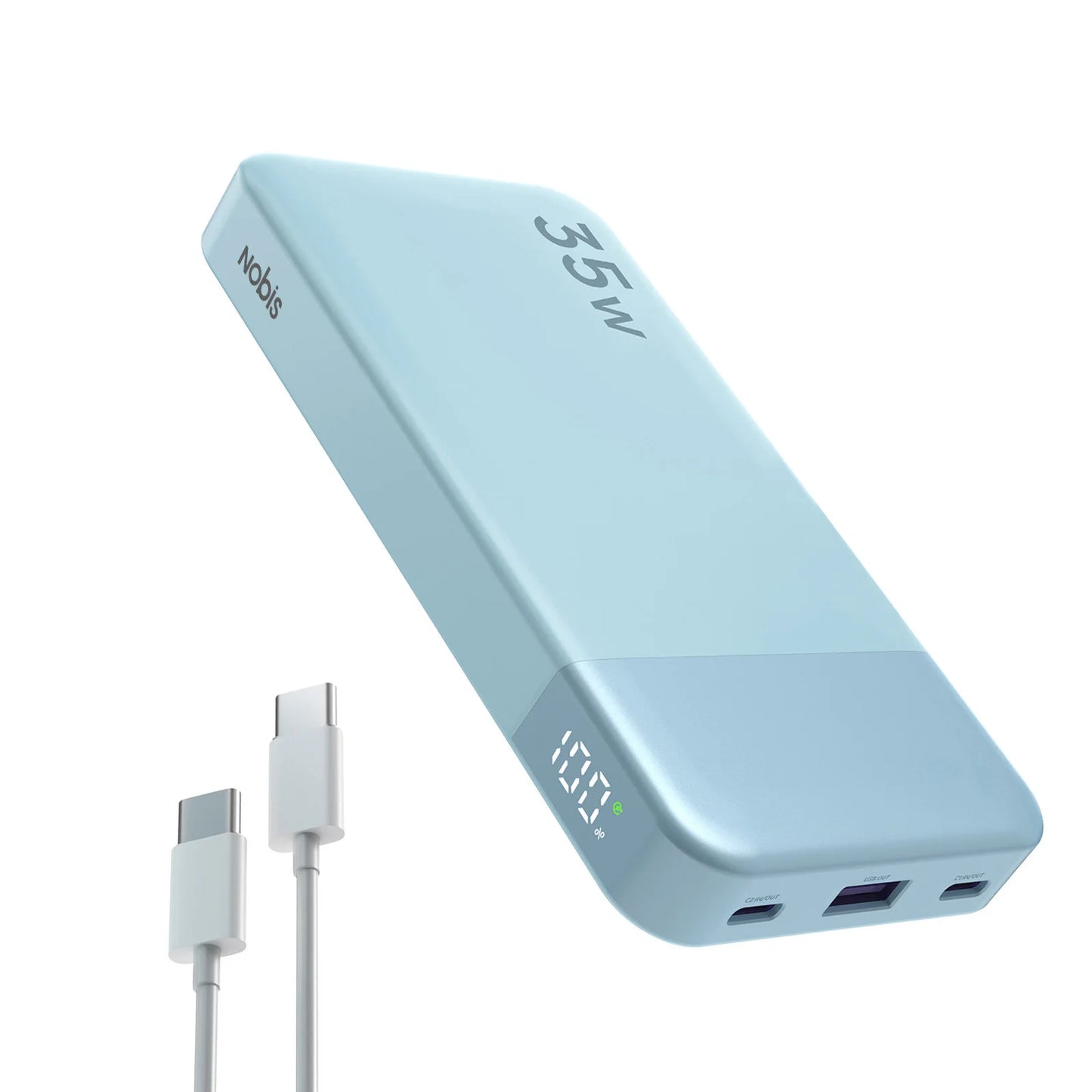 Nobis Mini Slim 10000mAh Power Bank  35W Fast Charging Portable Battery Pack