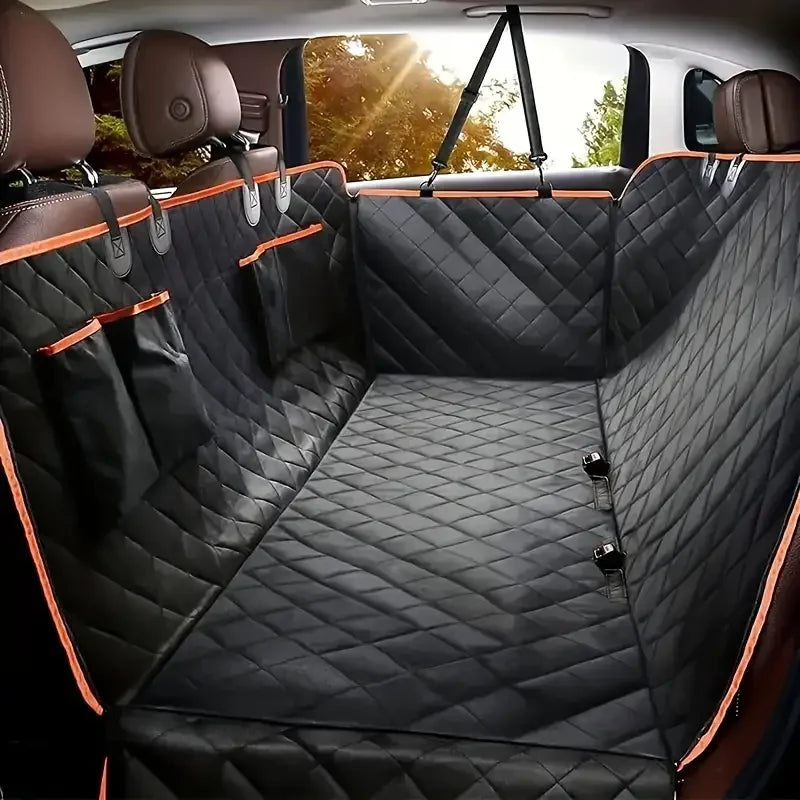 ArmorShield Waterproof Dog Car Hammock Seat Cover. Heavy Duty Pet Travel Protector