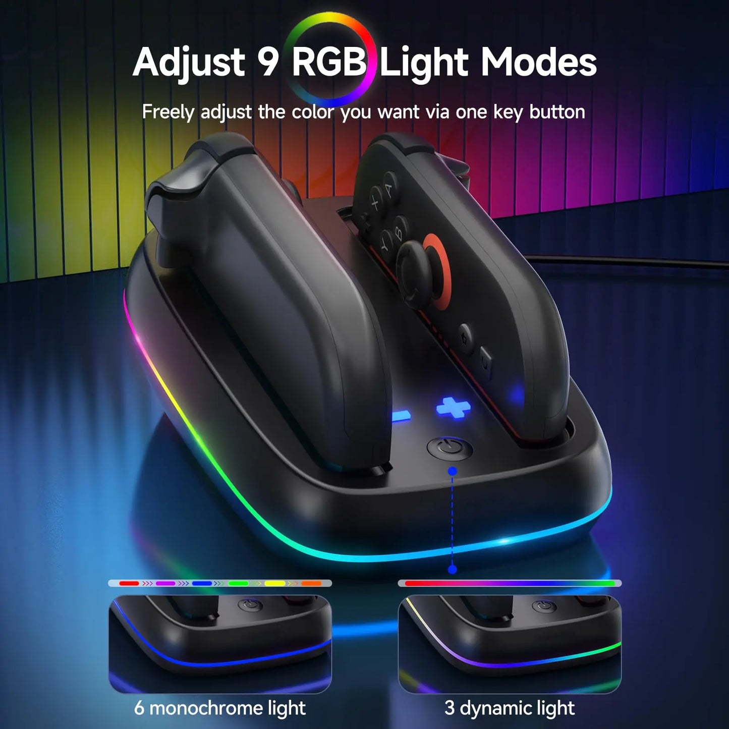 Controller Charging Dock for Nintendo Switch 2 Joy Con Charger Station Charger Stand with LED Indicator Switch Joycon Charger