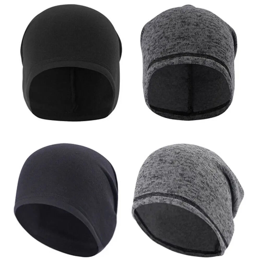 Winter Ski Cycling Warm Skull Cap Breathable Lightweight Beanie Cap Helmet Liner for Men Women