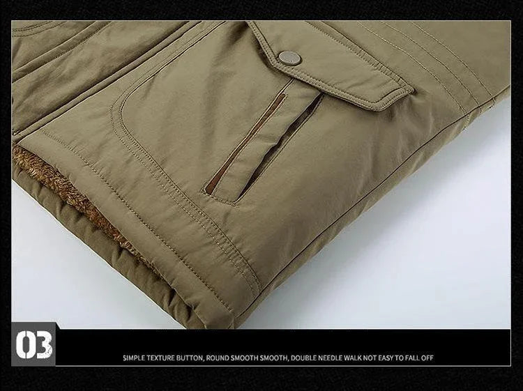 Men’s Winter Fleece Lined Outdoor Parka Jacket