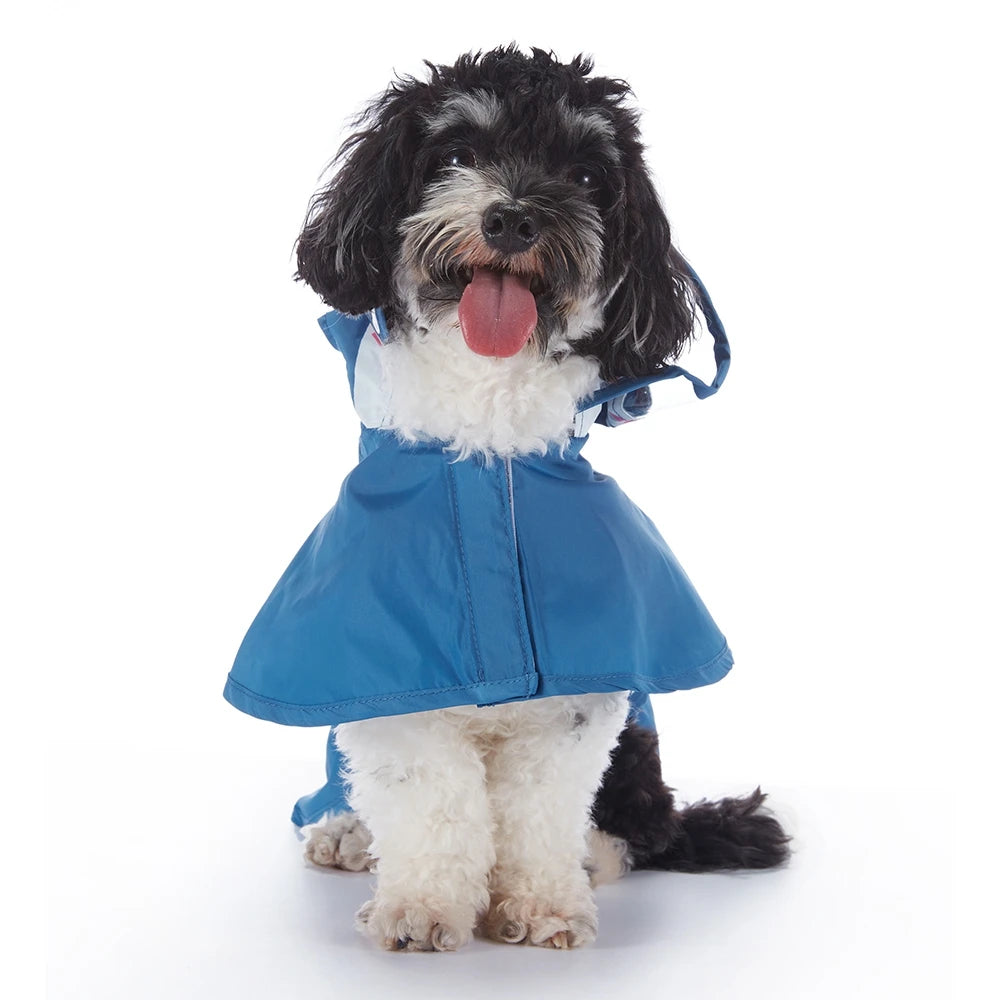 Cute Hooded Waterproof Dog Raincoat with Reflective Pet Protection