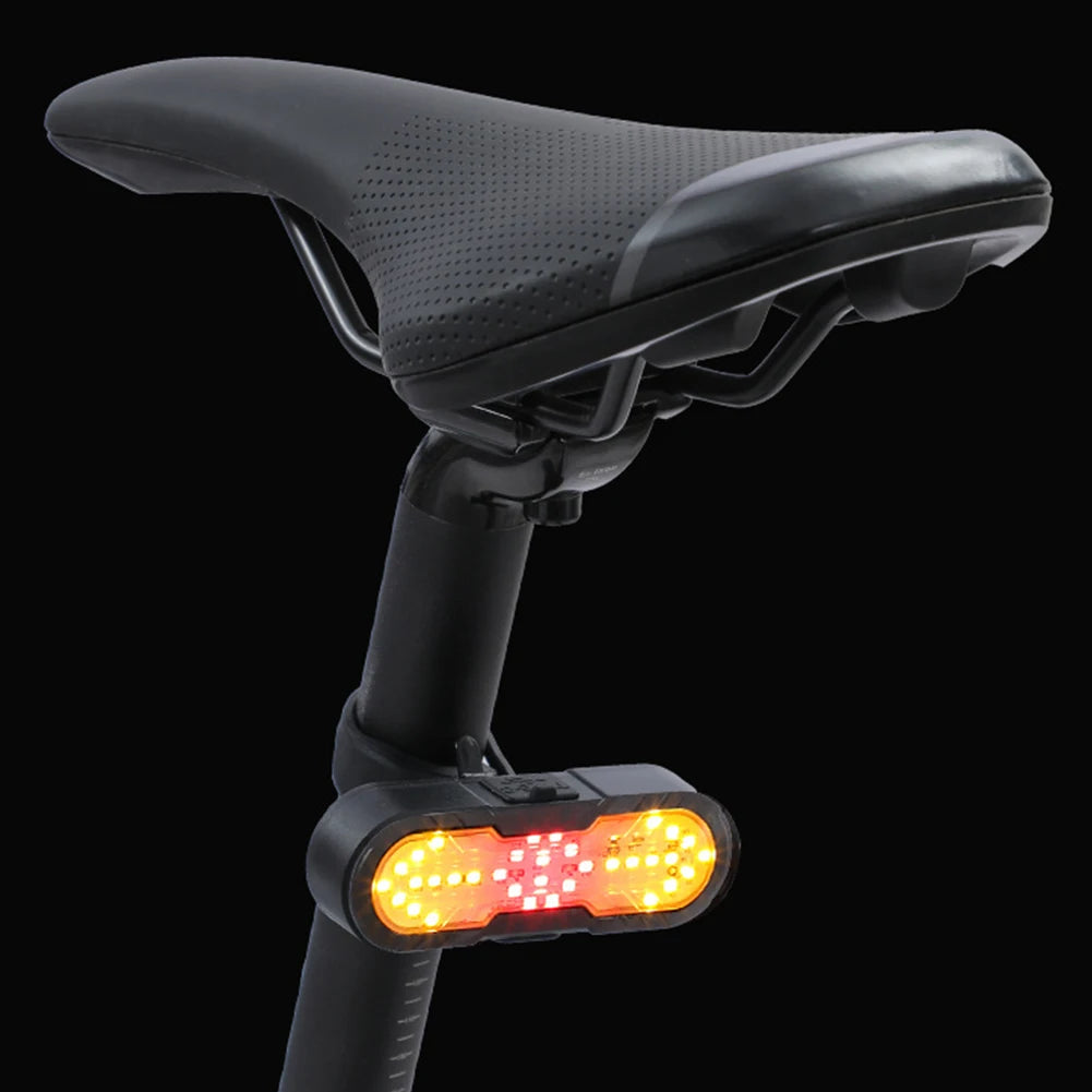 Bike Tail Light Wireless Remote Control Warning Bike Lights with Turn Signals & Horn Bike Rear Light Waterproof for Night Riding