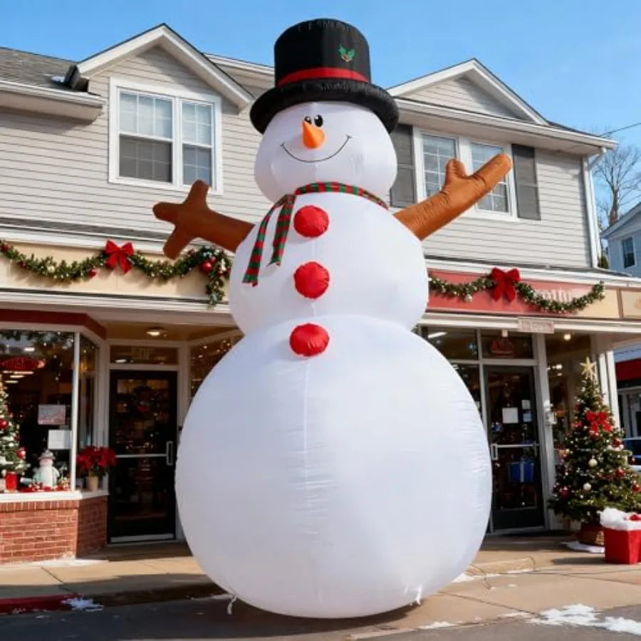 14FT Giant Inflatable Snowman .Outdoor Christmas Yard Decoration with LED Lights