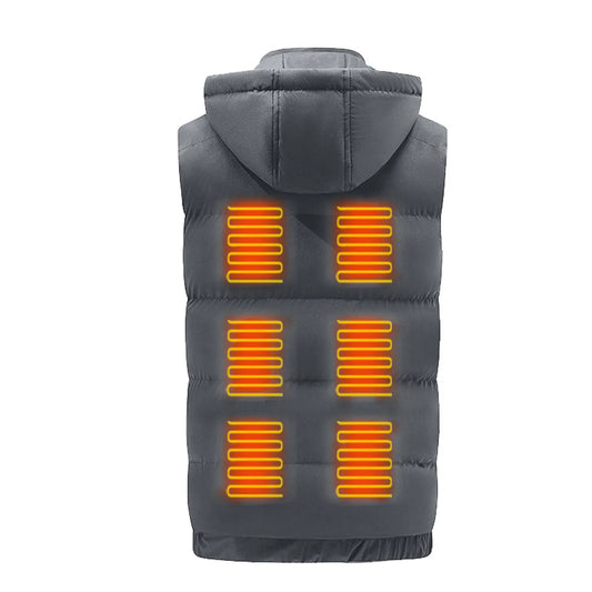 Men’s Smart Heated Winter Vest USB Rechargeable Electric Thermal Puffer Outerwear
