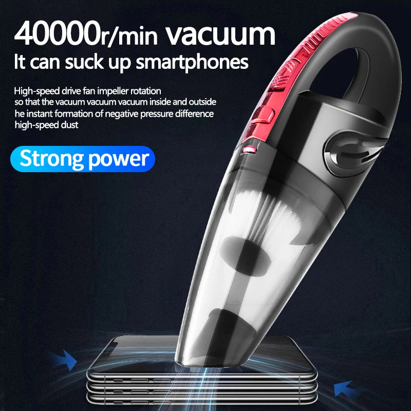 Cordless Handheld Vacuum Cleaner | Rechargeable Portable Car & Home Vacuum with Powerful Suction and Multi-Surface Cleaning