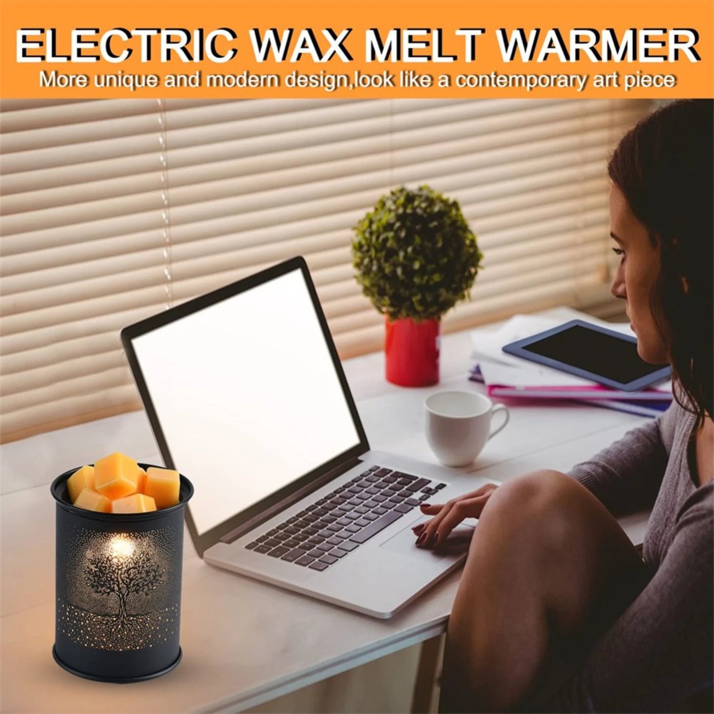 Wax Melt Warmer Electric Candle Wax Warmer for Scented Wax Metal