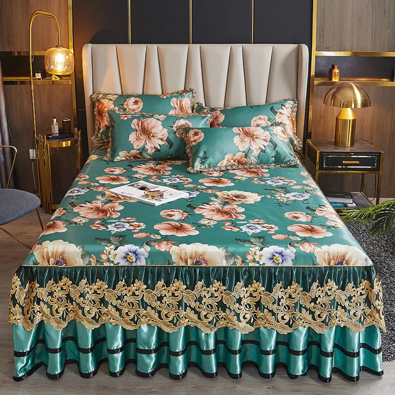European Floral Summer Bedspread Set
