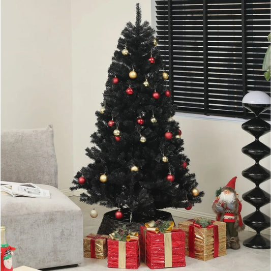 6ft Black Artificial Christmas Tree With Steel Base