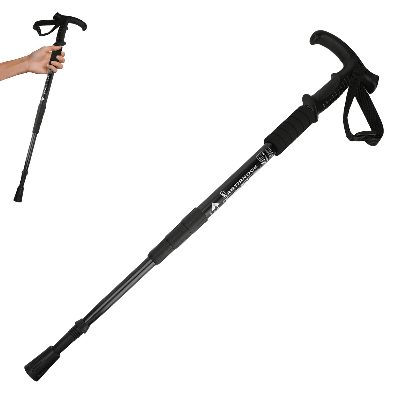 Adjustable Hiking Walking Stick – Lightweight Telescopic Trekking Pole for Hiking, Walking & Outdoor Adventures