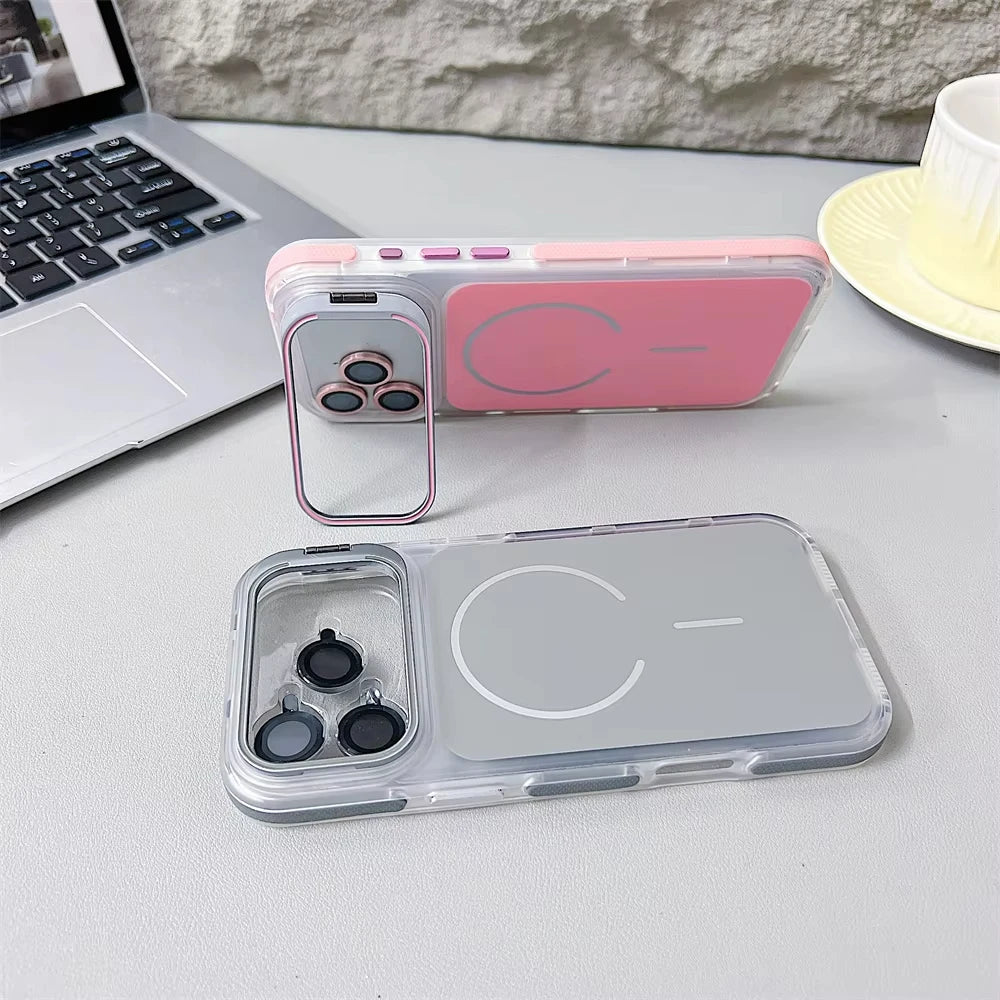 Matte Magnetic Shockproof Phone Case with Protective Bumper