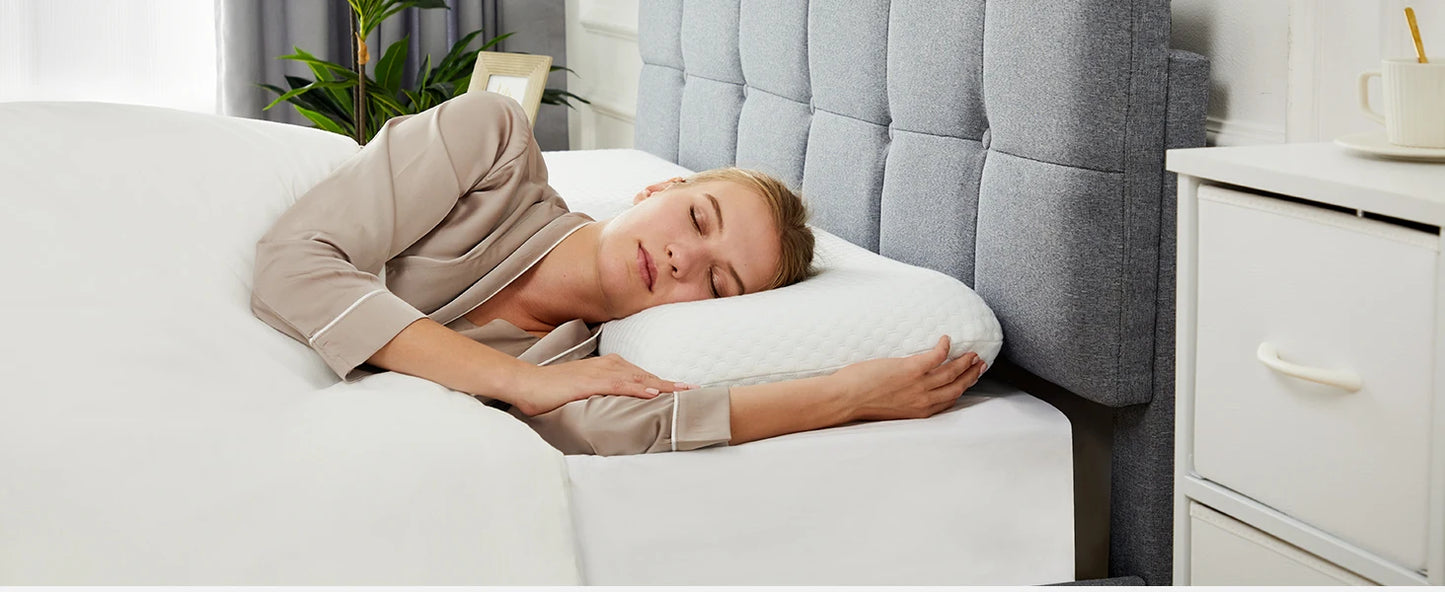 JHK Memory Foam Pillows Standard Size Neck Pillow Ventilated Cooling Bed Pillow with Removable Washable Cover Ultimate Comfort