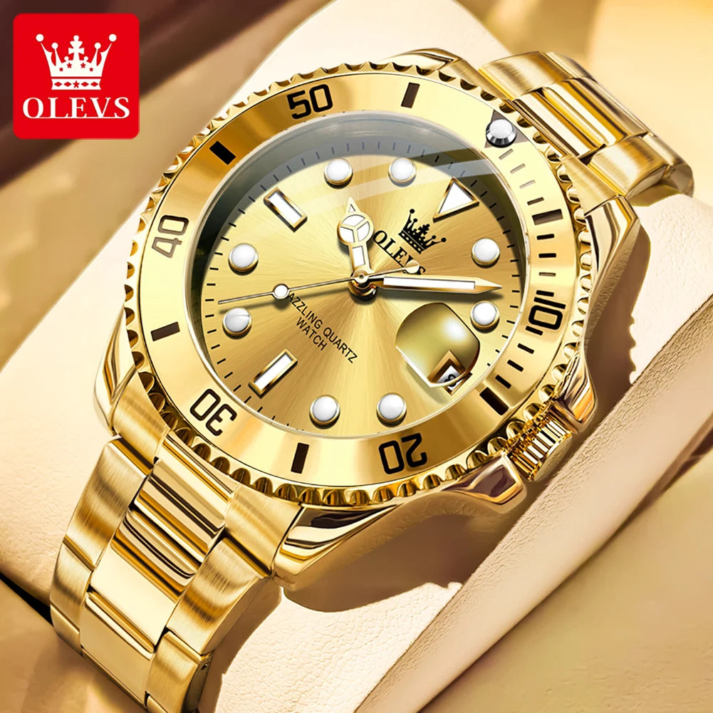 Men’s Luxury Quartz Sports Watch . Stainless Steel Diving-Style Design