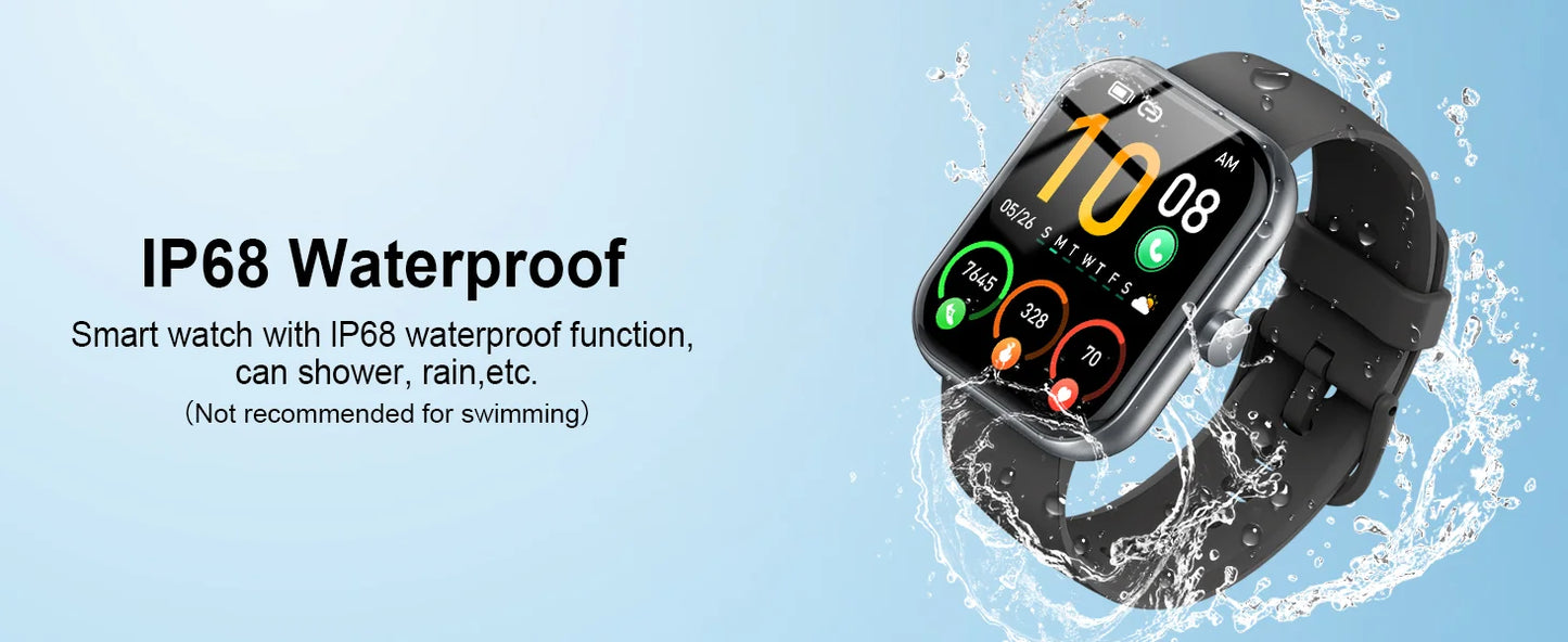 Multi-Function Smart Watch with Fitness Tracking & Bluetooth Connectivity