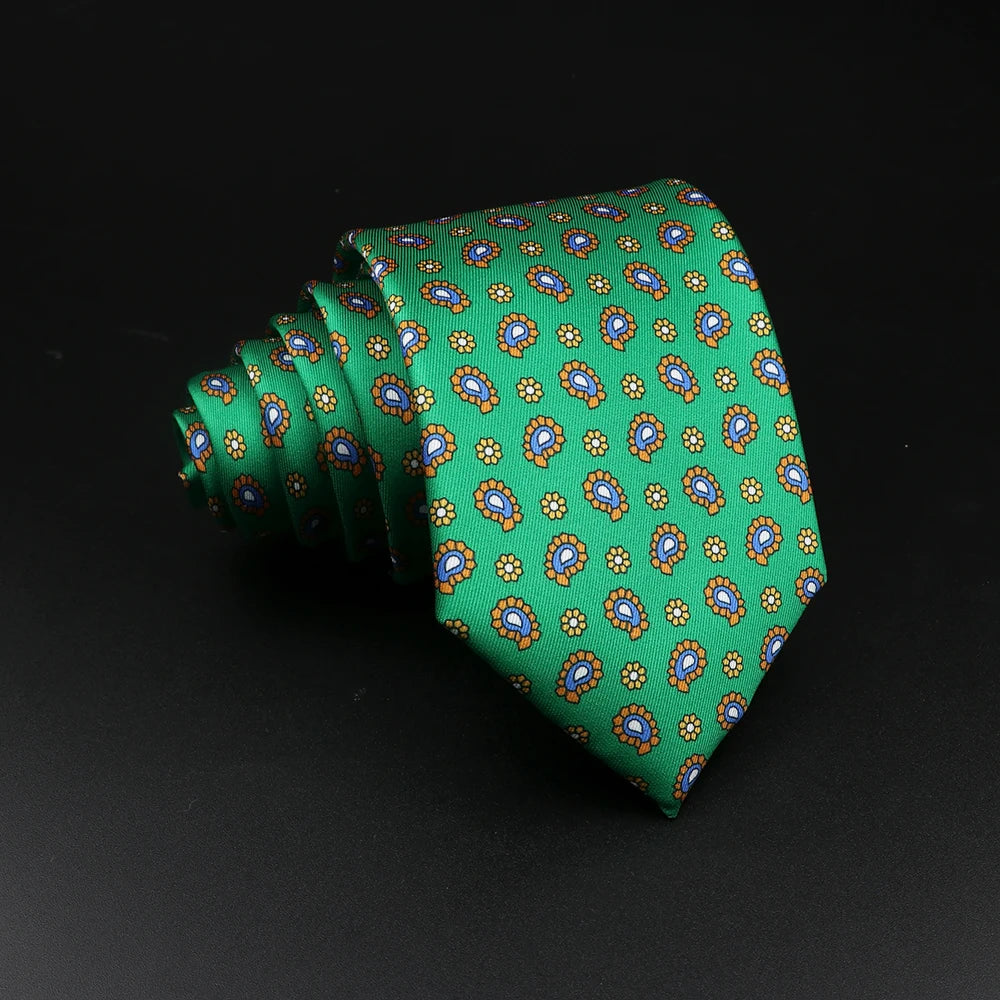 51 Styles Men's Silk Ties Jacquard Striped Plaid Floral Necktie Accessories Daily Wear Shirt Suit Cravat Wedding Party Gift