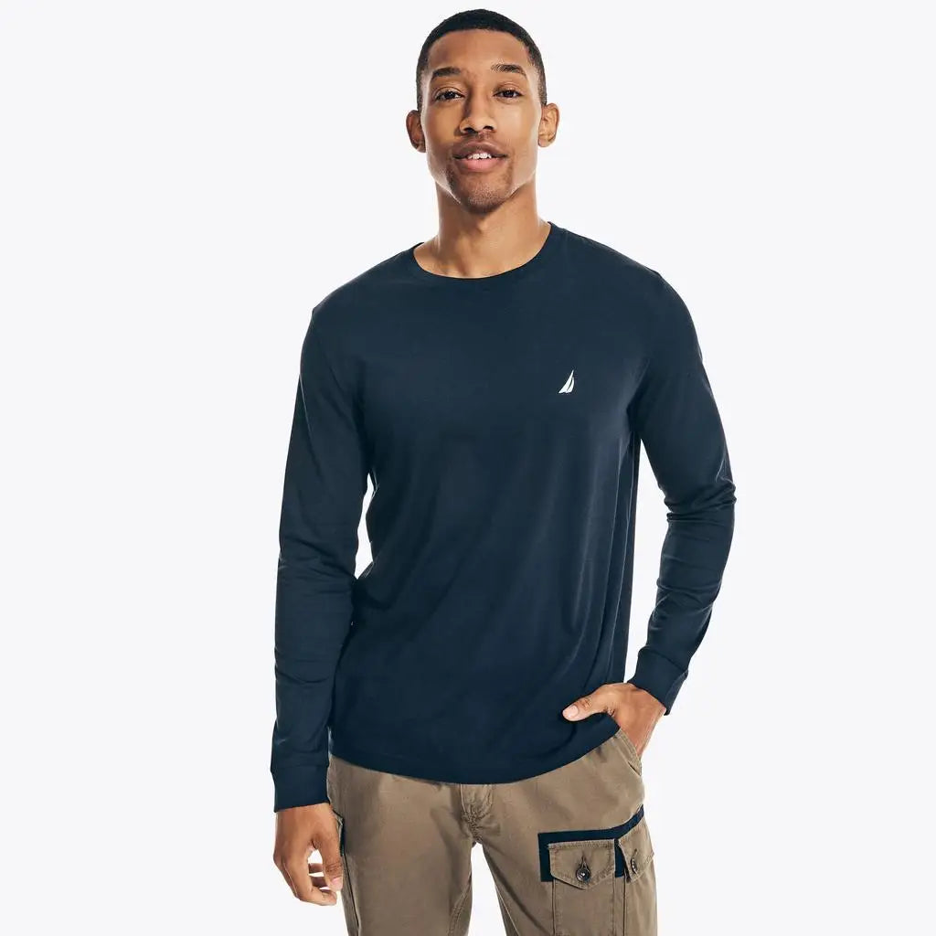 Nautica Men’s Performance Crew Neck T-Shirt | Moisture-Wicking Breathable Athletic Tee | Lightweight Running & Workout Shirt