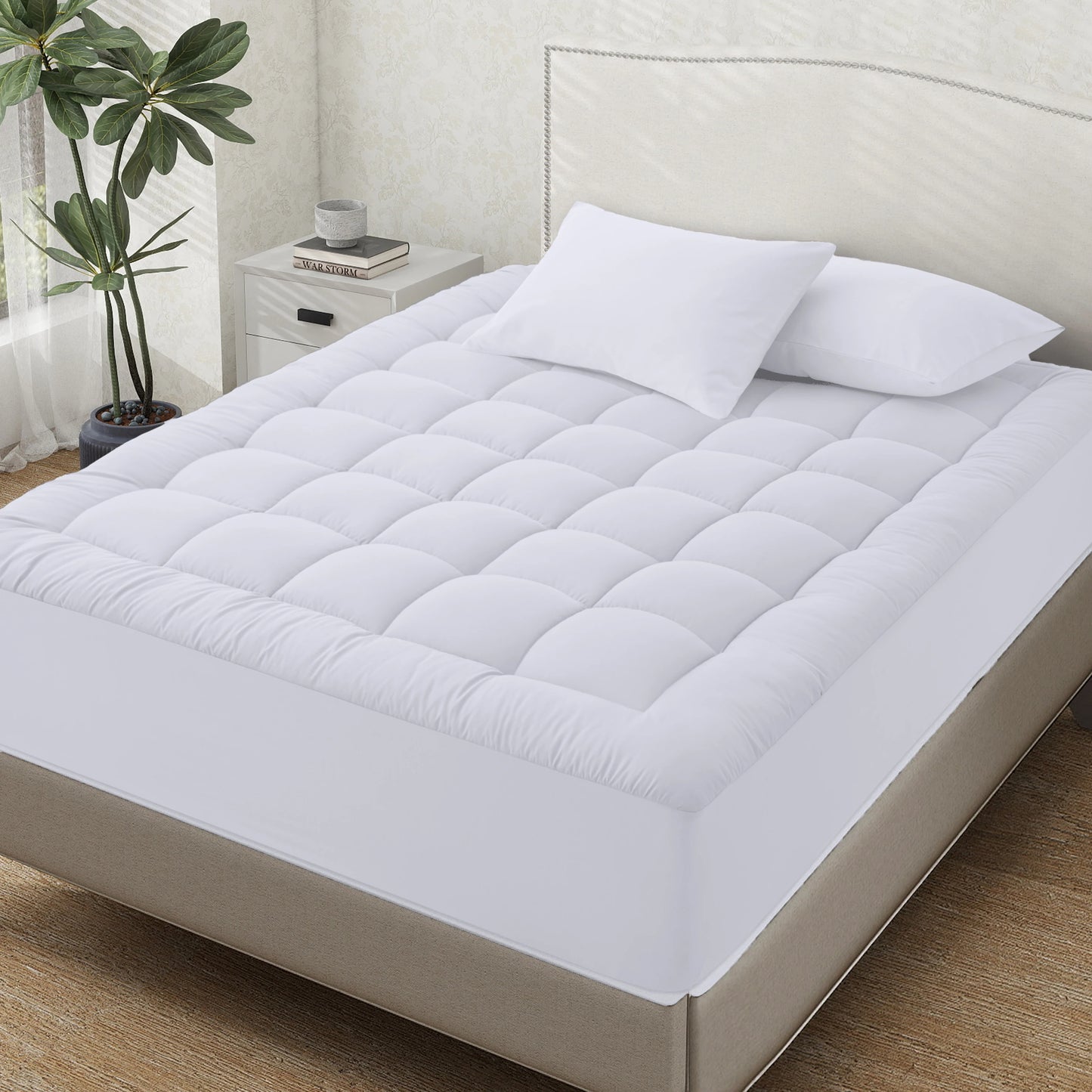 Cooling Mattress Pad Quilted Fitted Deep Pocket Protector