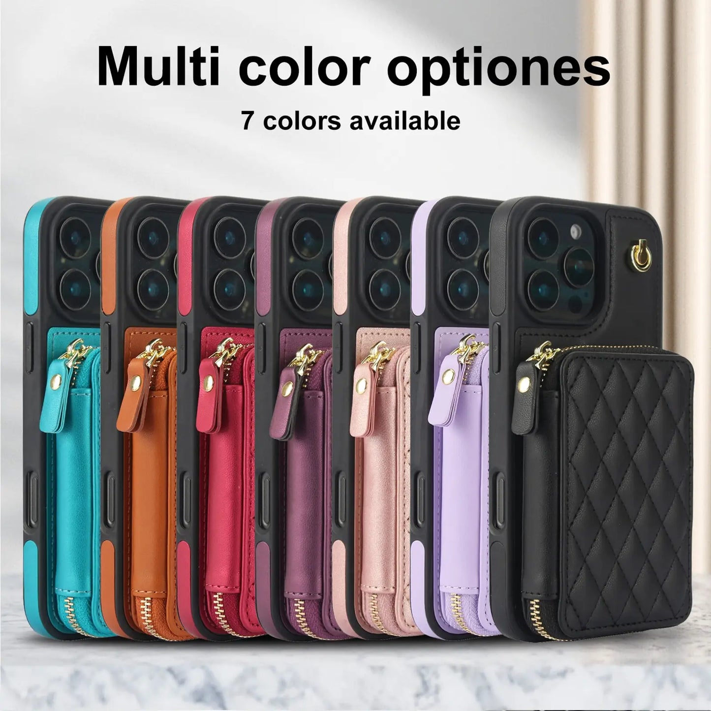 Crossbody Wallet Phone Case for iPhone