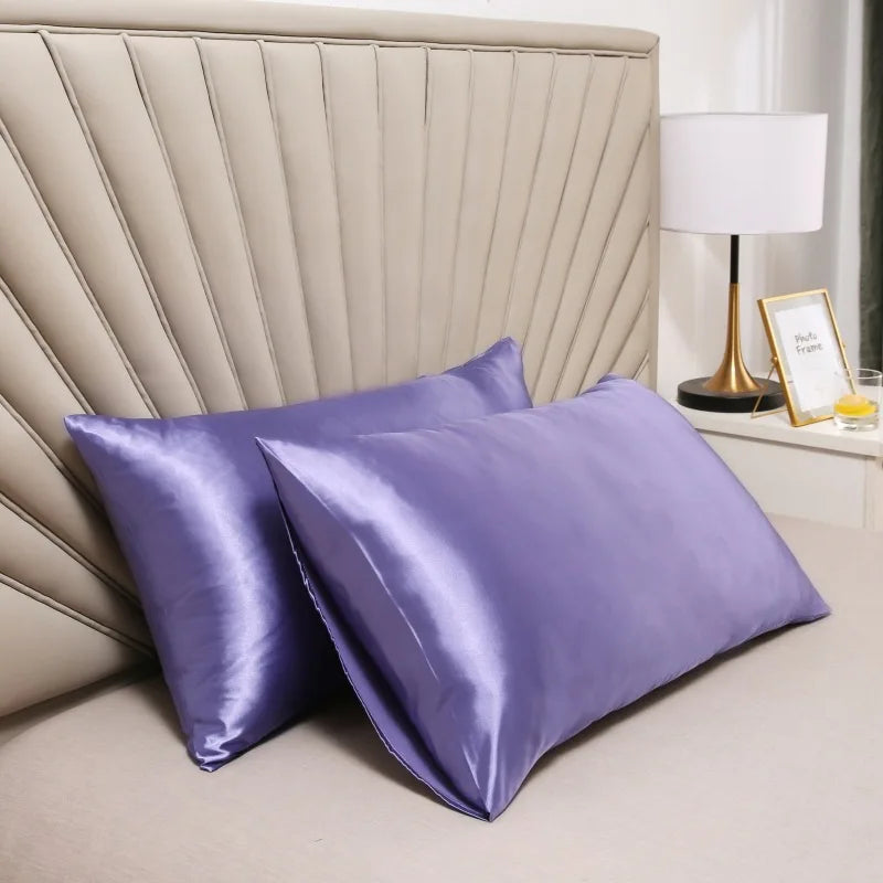 Silky Satin Pillowcase . Soft Hair & Skin Care Pillow Cover (Smooth, Cooling, Anti-Frizz)