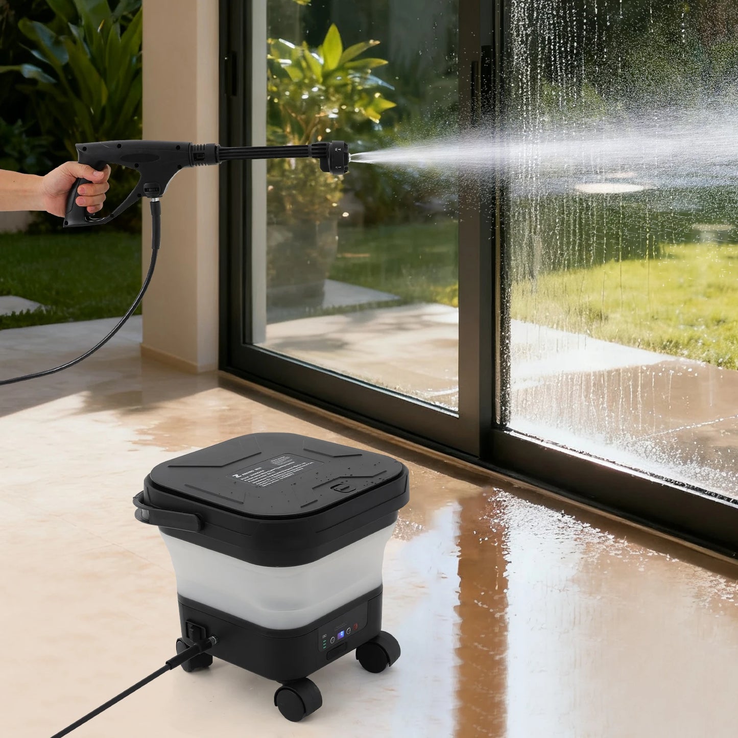 Cordless Portable Pressure Washer 23Bar Rechargeable High Pressure Cleaner for Cars, Patios & Outdoor Cleaning  Product Description
