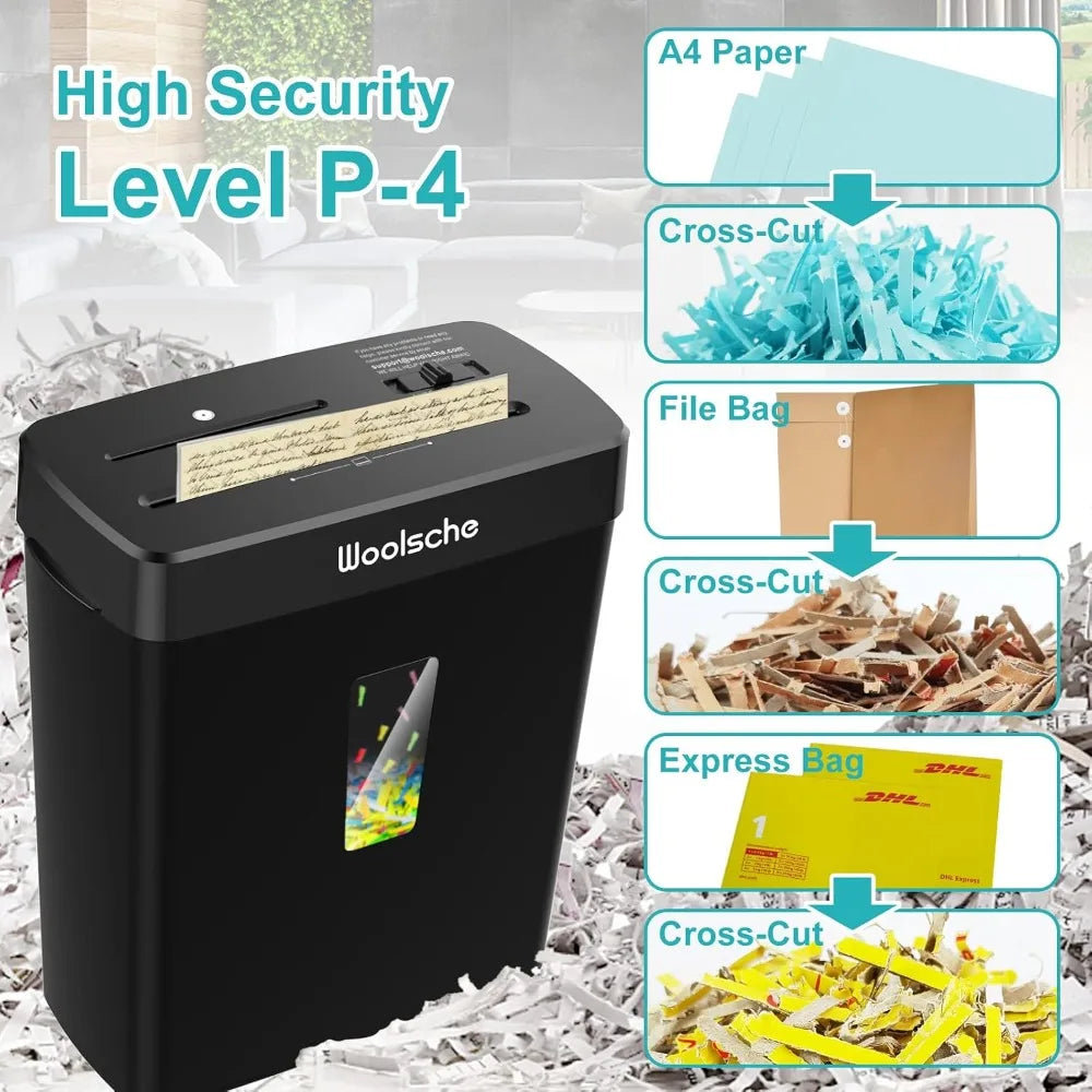 10-Sheet Cross-Cut Paper Shredder with 3.48-Gallon Wastebaske