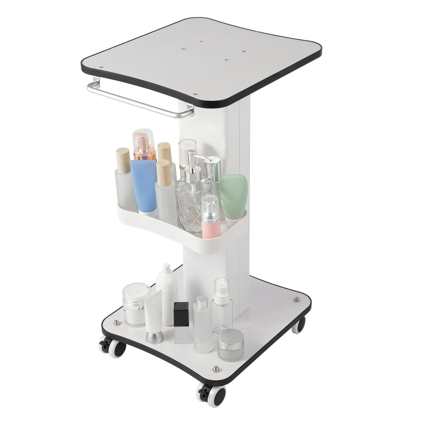 3-Tier Beauty Trolley Cart,Hairdressing Trolley,Salon Trolley with 4 Wheels,Cosmetic Rolling Cart,Max Load Capacity 15kg