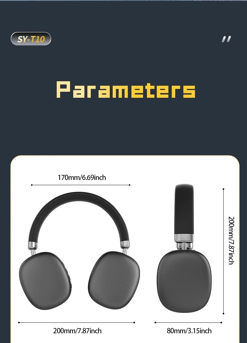 Wireless Over Ear Bluetooth Headphones with Microphone  HiFi Stereo Sound & All-Day Comfort