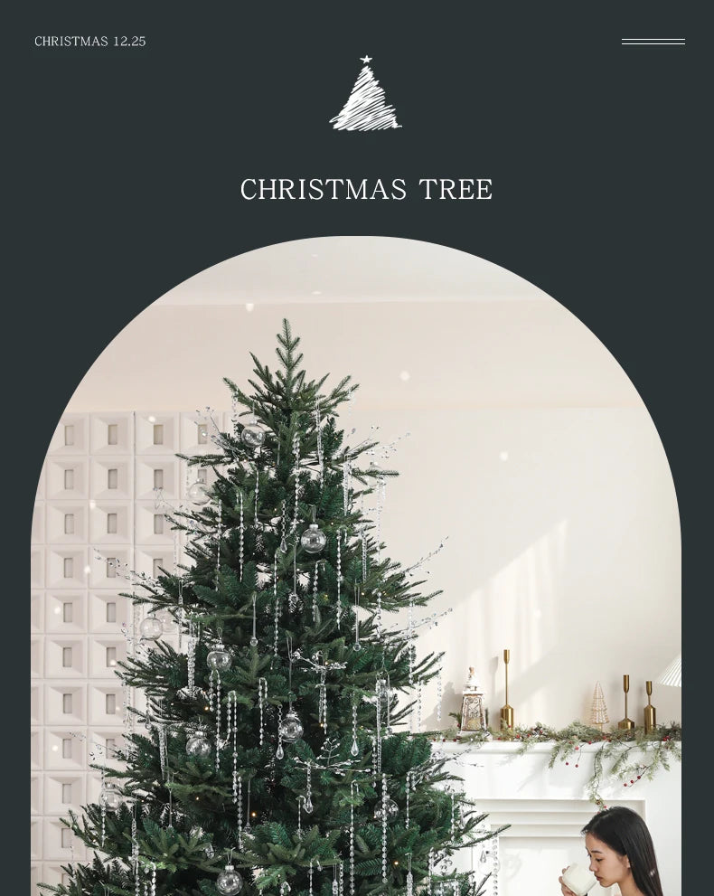 2025 new PE Christmas tree premium sense home living room DIY Christmas decoration Christmas