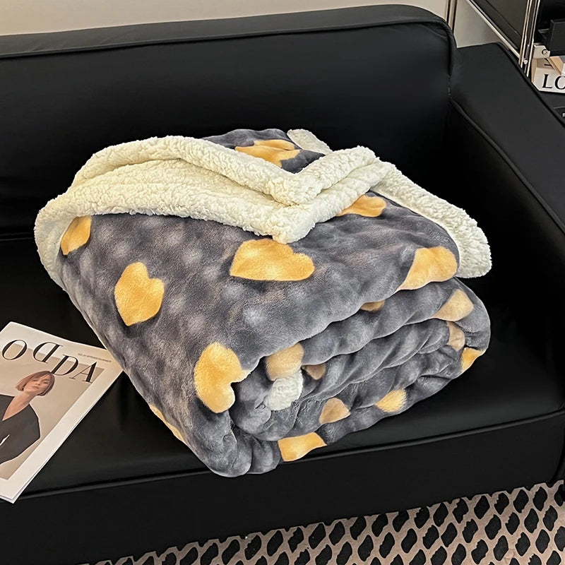 Soft Plaid Fleece Blanket, 300g Cozy Gift for Dorm Sofa Bed | Warm Home Decor Essentials (School Season)