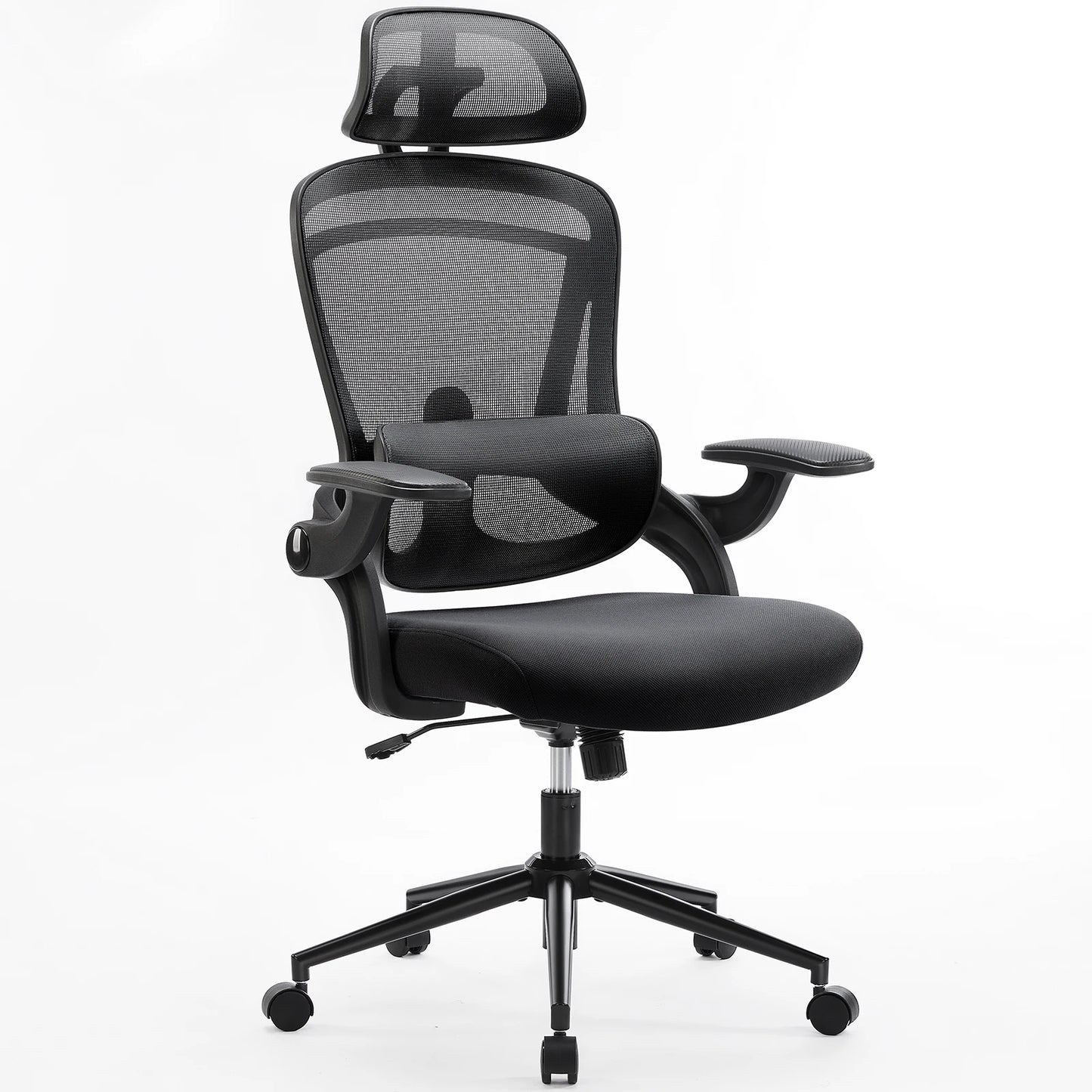 JHK Ergonomic Mesh Office Chair with Adjustable Lumbar Support, High Back, 120° Recline, Flip-Up Armrests & Headrest