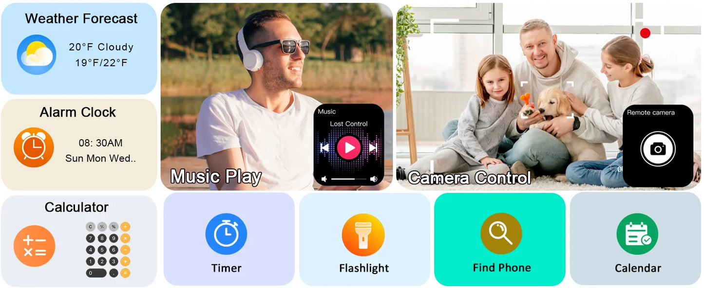 IP68 Waterproof Smart Watch with Bluetooth Calling & Fitness Tracking