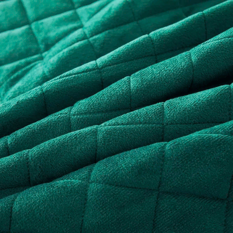 Luxury European Lace Velvet Bedspread Set