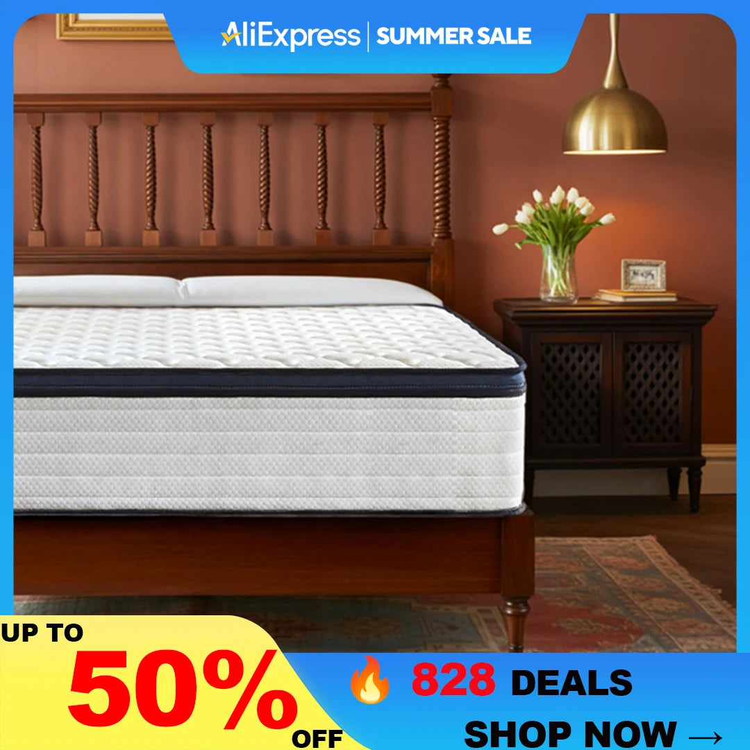 10 12 14 Inch Queen Size Hybrid Mattress Motion Isolation