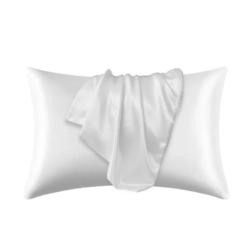 Silky Satin Pillowcase . Soft Hair & Skin Care Pillow Cover (Smooth, Cooling, Anti-Frizz)