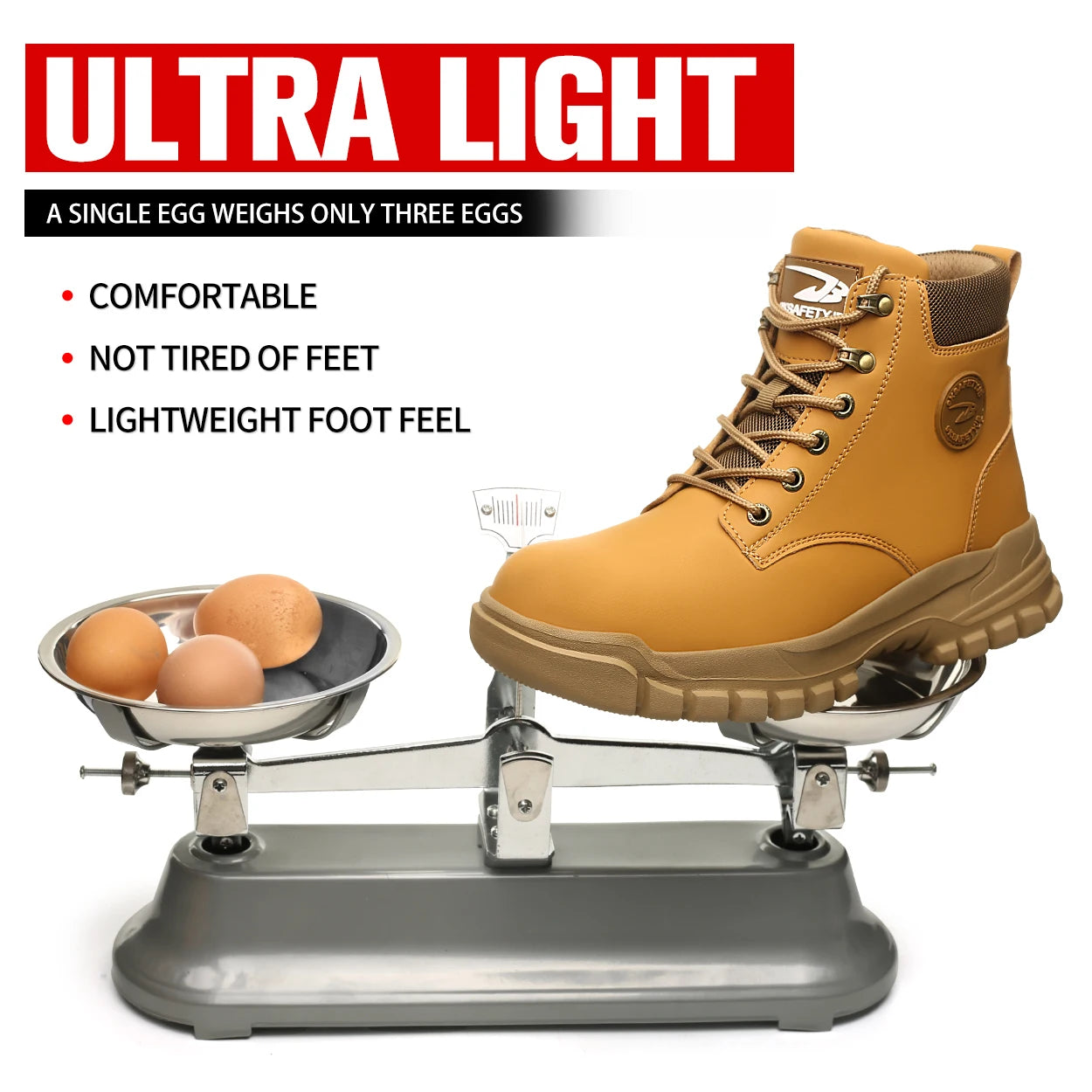 High Top PU Safety Shoes Anti Smash Anti Puncture Breathable