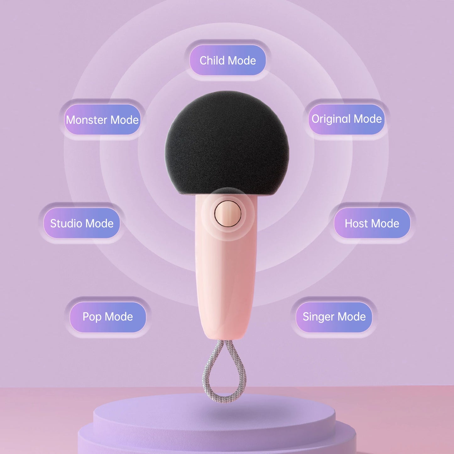 Divoom Fairy-OK Portable Bluetooth Karaoke Speaker with Wireless Microphone | Retro Mini Speaker | Rechargeable Music System