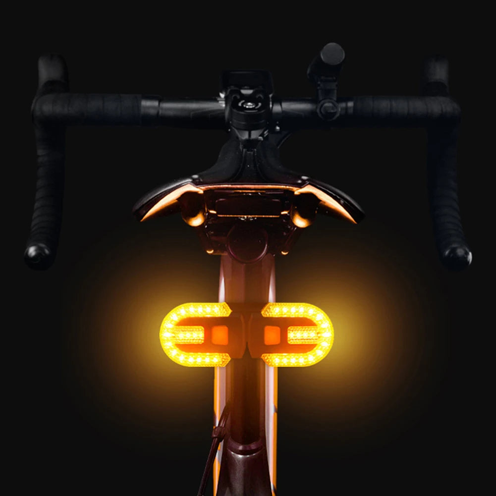 Bicycle Turn Signal Light with Remote Control Wireless Bicycle Rear Lamp USB Rechargeable Bike Accessories for Night Safty Ridin