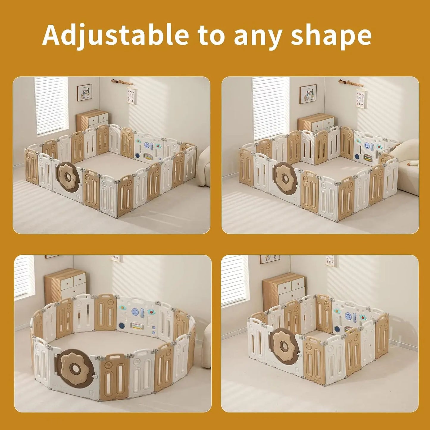Foldable Baby Playpen With Safety Gate 14 18 22 Panels