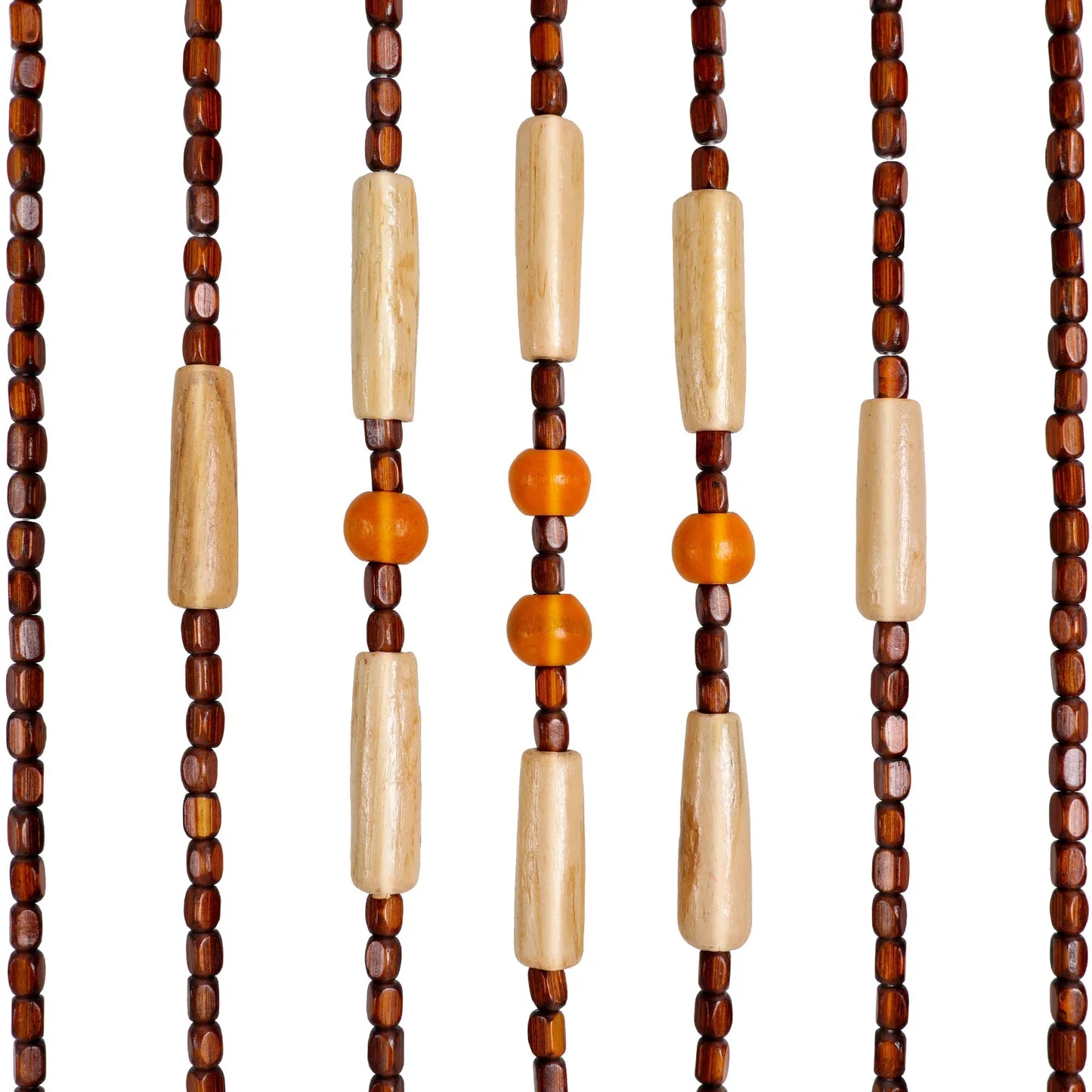 Wooden Bead Door Curtain. Boho Hanging Divider for Doorways & Closets