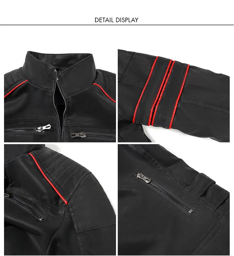 Men’s Retro Leather Moto Jacket