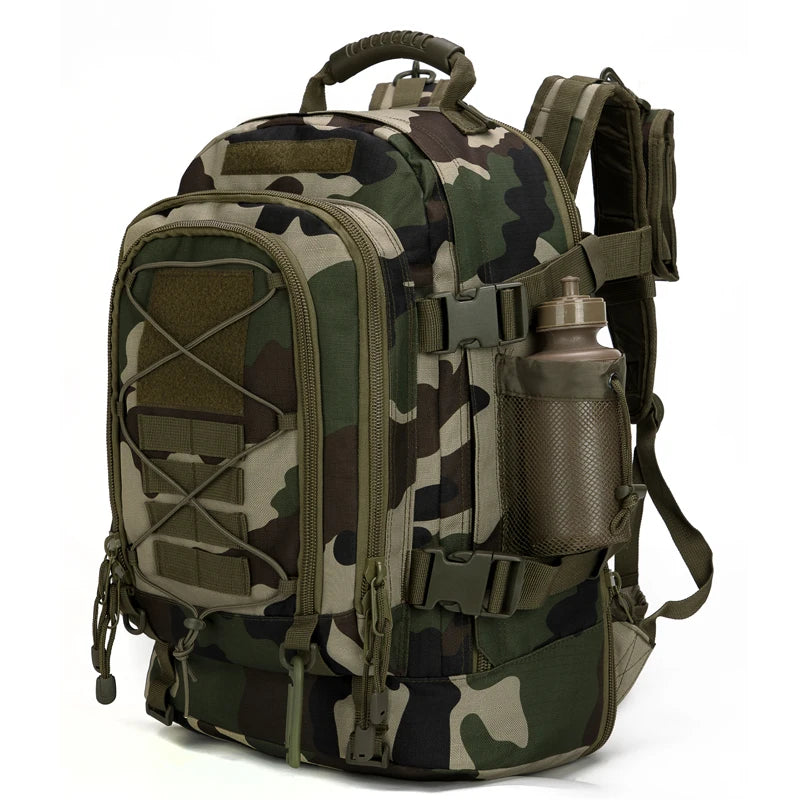 60L Tactical Hiking Backpack with MOLLE Webbing