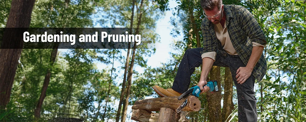 SeeSii 8 Inch Cordless Mini Electric Chainsaw Chainsaw Wood Cutter Pruning Garden Power Tools For Makita 18V Battery pin