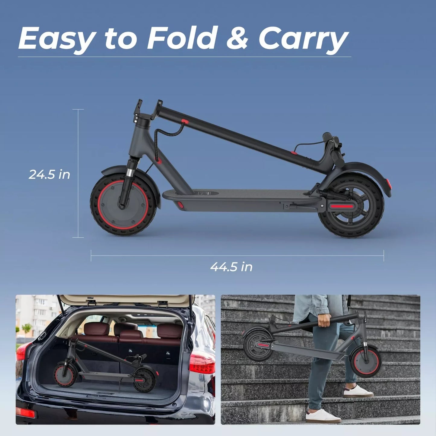 AOVOPRO TMAX 10 Inch Electric Scooter 500W 22 MPH App