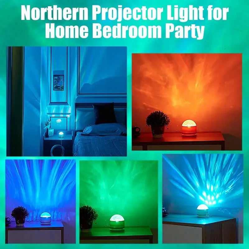 Ocean Wave Projector Lamp .3D Water Ripple Night Light with Remote Control & Color Changing Ambient Lighting