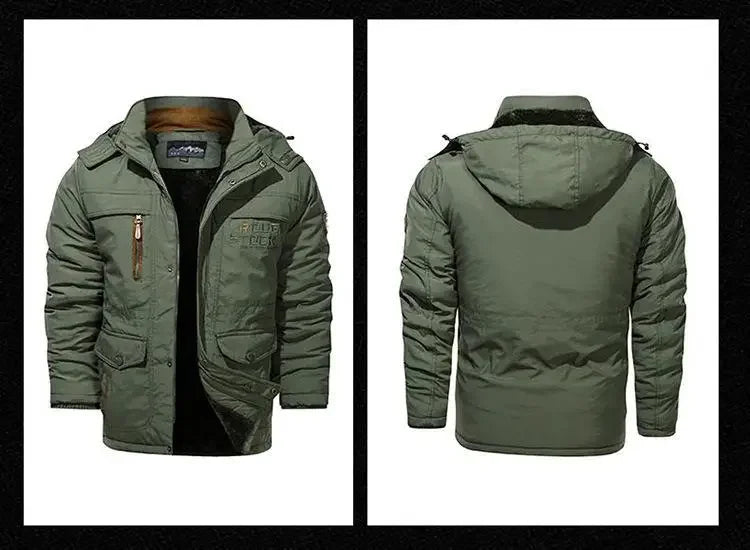 Men’s Winter Fleece Lined Outdoor Parka Jacket