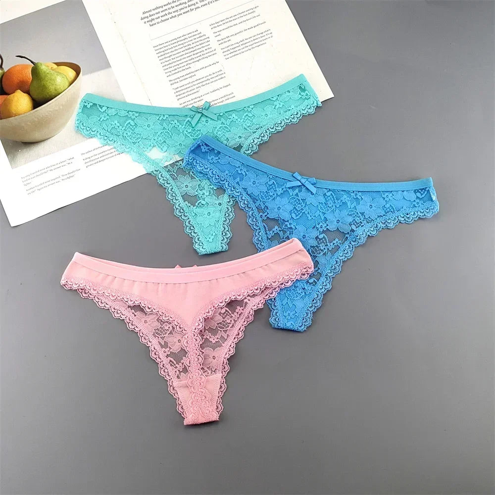 Soft Cotton Lace Thong Underwear for Everyday Comfort